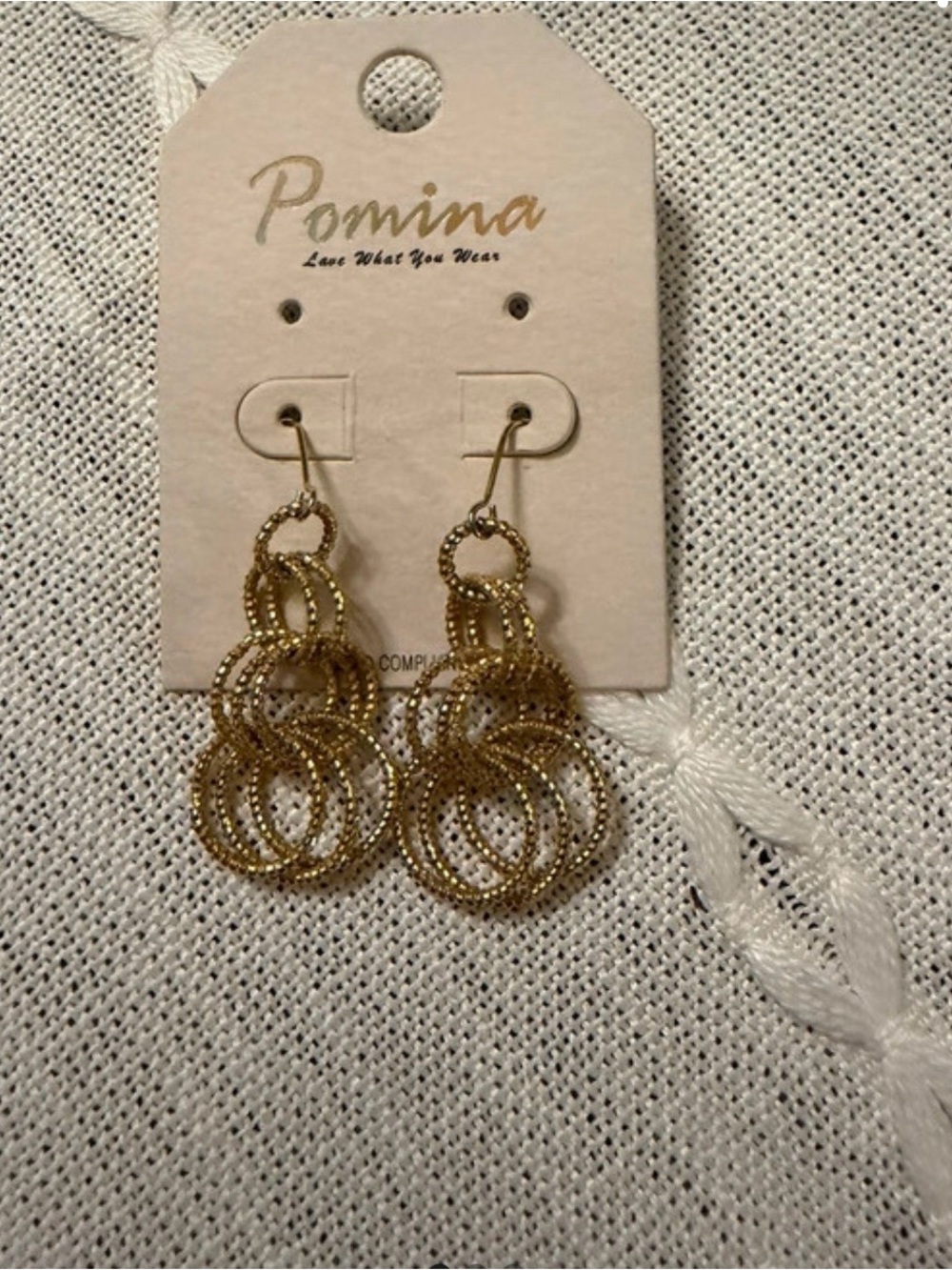 Gold Layered Hoop Drop Earrings